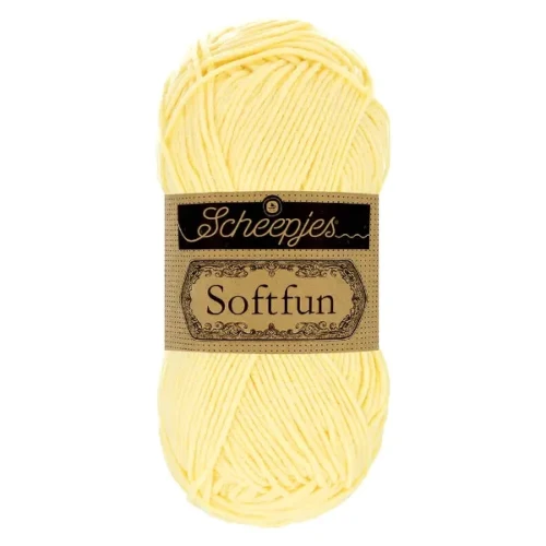 Włóczka Scheepjes Softfun 2496 pastelowy żółty