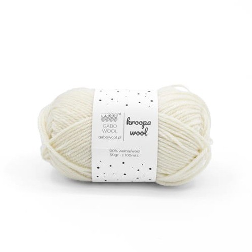 Włóczka GABO KROOPA WOOL 0100 naturalny