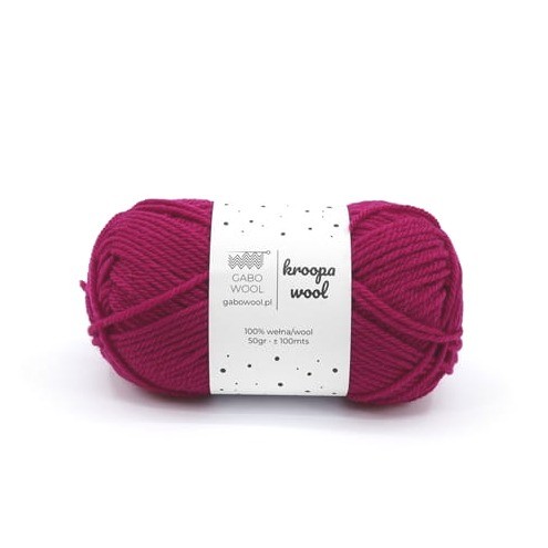 Włóczka GABO KROOPA WOOL 0131 dżem malinowy