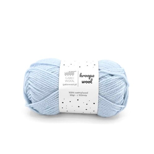 Włóczka GABO KROOPA WOOL 0724 lodowy błękit