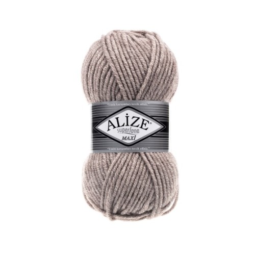 Włóczka Alize Superlana MAXI 207 mleczny brąz melanż