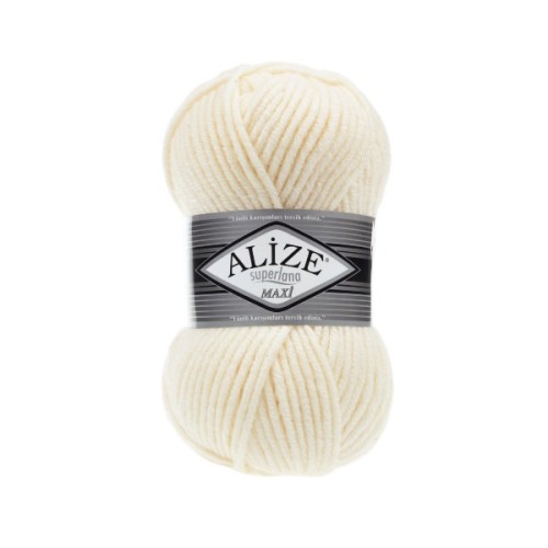 Włóczka Alize Superlana MAXI 01 kremowy