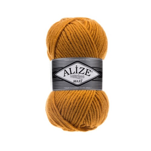 Włóczka Alize Superlana MAXI 02 musztarda