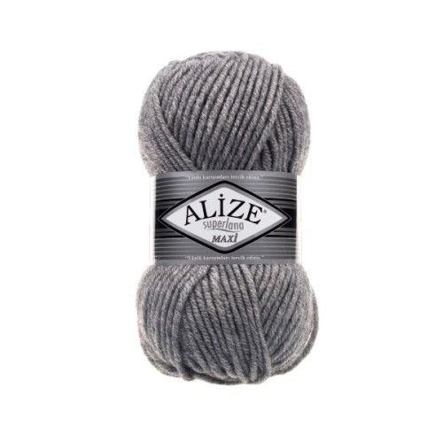 Włóczka Alize Superlana MAXI 21 szary melanż