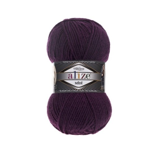 Włóczka Alize Superlana MIDI 111 śliwka
