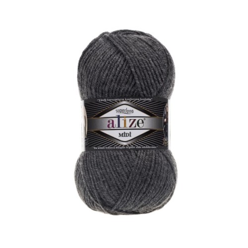 Włóczka Alize Superlana MIDI 182 grafit melanż