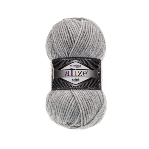 Włóczka Alize Superlana MIDI 208 jasny szary