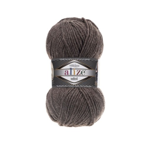 Włóczka Alize Superlana MIDI 240 mleczny brąz melanż