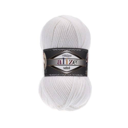 Włóczka Alize Superlana MIDI 55 biały