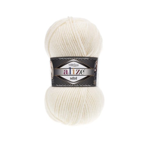 Włóczka Alize Superlana MIDI 62 kremowy