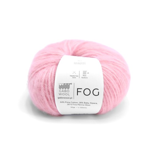 Włóczka GABO WOOL Fog 6244 róż