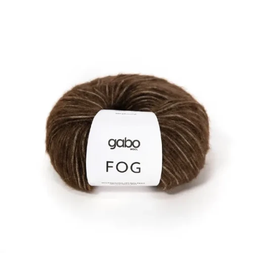Włóczka GABO WOOL Fog 6351 wenge, tunelowa, tunel, dmuchana, lekka, merynos, prima, alpaka, alpaca