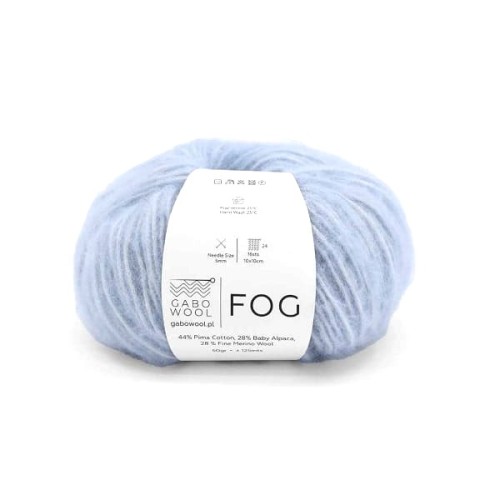 Włóczka GABO WOOL Fog 6443 lodowy błękit