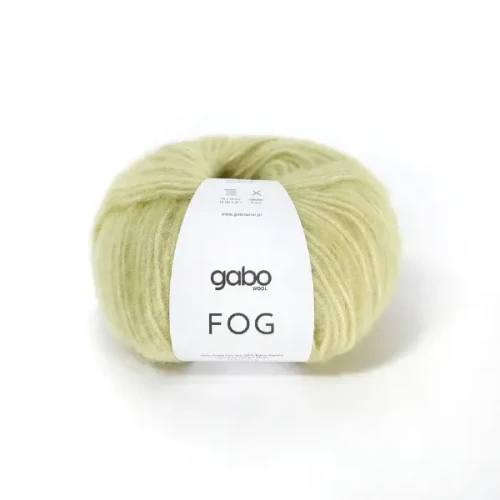 Włóczka GABO WOOL Fog 6477 zielona herbata, tunelowa, tunel, dmuchana, lekka, merynos, prima, alpaka, alpaca