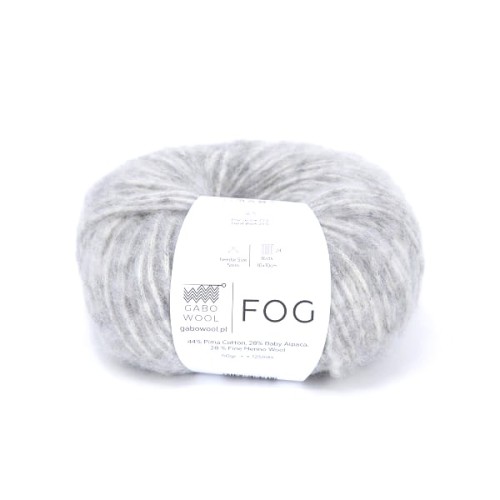 Włóczka GABO WOOL Fog 6546 jasny szary