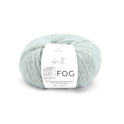 Włóczka GABO WOOL Fog 6918 pastelowa szałwia