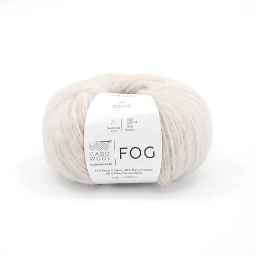 Włóczka GABO WOOL Fog 6930 kremowa biel