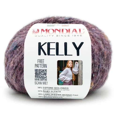Włóczka Mondial Kelly 943 bakłażan
