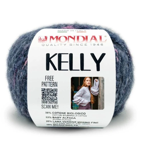Włóczka Mondial Kelly 946 ciemny jeans