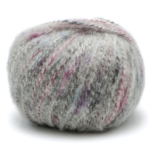 Włóczka Mondial Kelly 949 szary Bawełna organiczna, Baby alpaka, wełna merino vergin, mikrofibra, na swetry, czapka, szalik, brushed, nopki, z nopkami, braszt, sweter, swetr