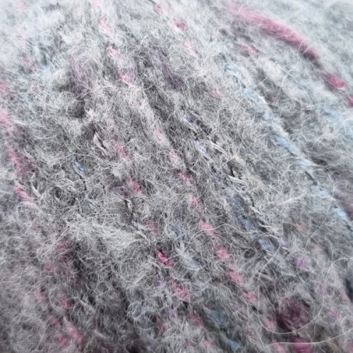 Włóczka Mondial Kelly 949 szary Bawełna organiczna, Baby alpaka, wełna merino vergin, mikrofibra, na swetry, czapka, szalik, brushed, nopki, z nopkami, braszt, sweter, swetr