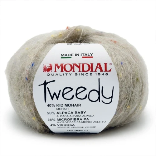 Włóczka Mondial Tweedy 701 beżowy