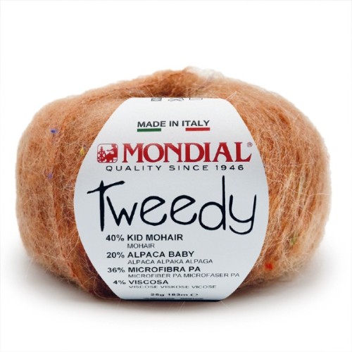 Włóczka Mondial Tweedy 702 rdza