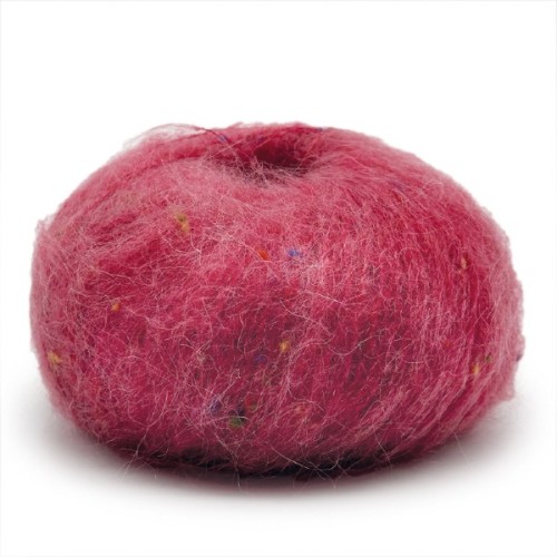 Włóczka Mondial Tweedy 703 fuksja tweed, alpaka, włóczka z alpaką, alpaca, kid moher, baby alpaka, mikrofibra PA, wiskoza, nopki, z nopkami, chmurka, tweedowa, mgiełka, brushed, kardigan, sweter, szal, chusta