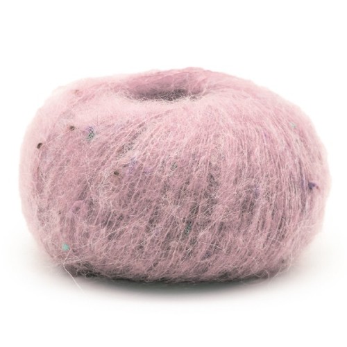Włóczka Mondial Tweedy 704 pudrowy róż tweed, alpaka, włóczka z alpaką, alpaca, kid moher, baby alpaka, mikrofibra PA, wiskoza, nopki, z nopkami, chmurka, tweedowa, mgiełka, brushed, kardigan, sweter, szal, chusta