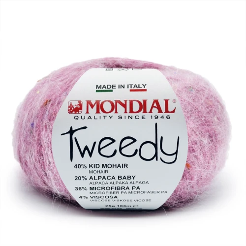 Włóczka Mondial Tweedy 705 wrzosowy