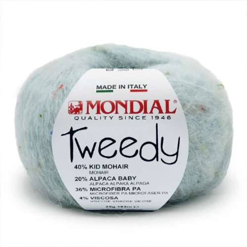 Włóczka Mondial Tweedy 706 jasny morski