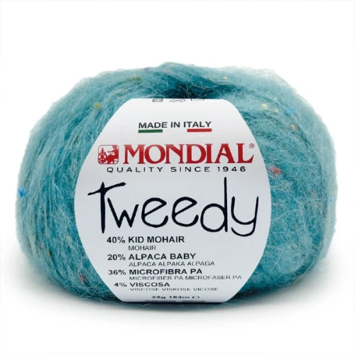 Włóczka Mondial Tweedy 707 morski