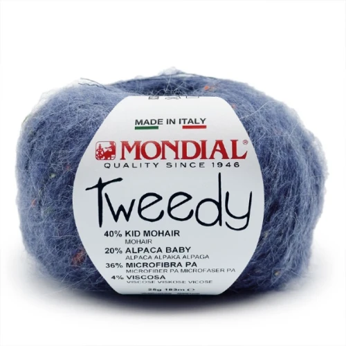 Włóczka Mondial Tweedy 708 niebieski jeans