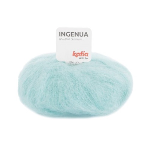 Włóczka Katia Ingenua 84 jasny turkus moher, mohair, moherowa, z moherem, z merynosem, sweter, jesień, zima, chusty, puszysta, z włoskiem, długowłosa