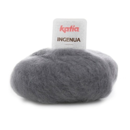 Włóczka Katia Ingenua 9 ciemnoszary moher, mohair, moherowa, z moherem, z merynosem, sweter, jesień, zima, chusty, puszysta, z włoskiem, długowłosa