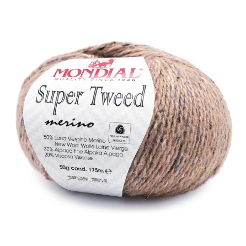 Włóczka Mondial Super Tweed 421 kamel