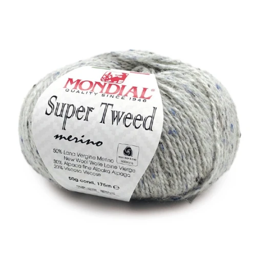 Włóczka Mondial Super Tweed 432 szary