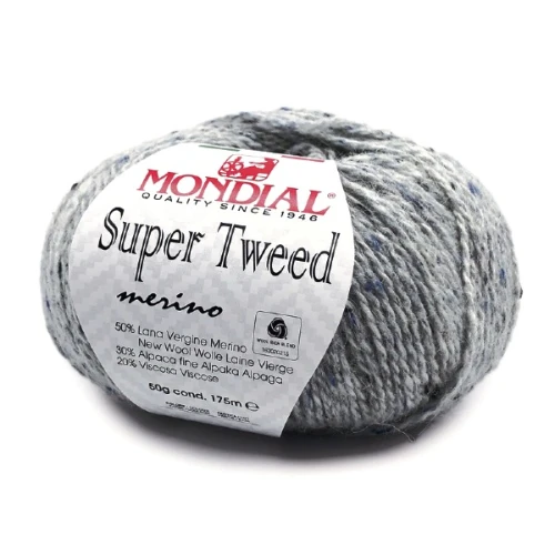 Włóczka Mondial Super Tweed 433 ciemny szary