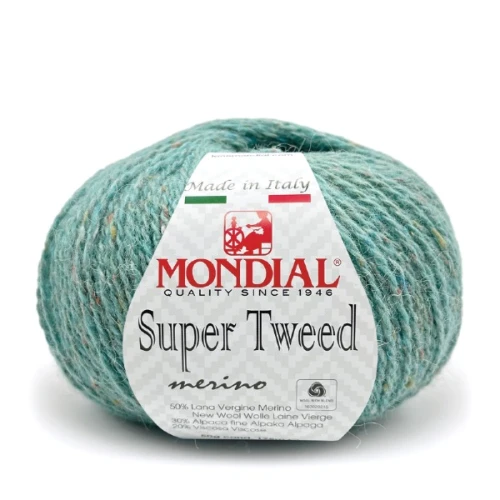 Włóczka Mondial Super Tweed 437 turkus