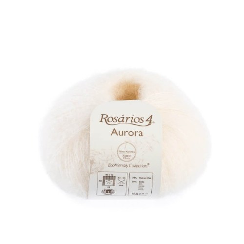 Włóczka Rosarios 4 Aurora 01 ecru