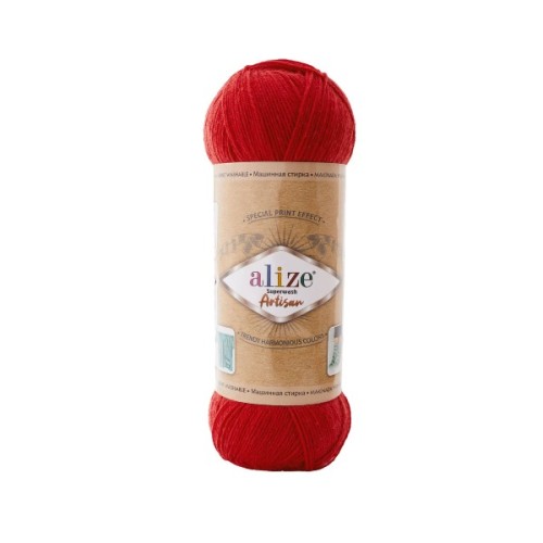 Włóczka Alize Artisan Superwash 56 czerwony