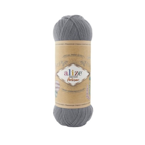 Włóczka Alize Artisan Superwash 836 szary