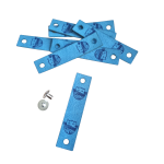 Naszywka, meciak, metka "Kotek" niebieski, z zapięciem