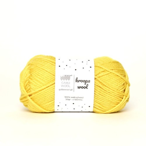 Włóczka GABO KROOPA WOOL 0289 słoneczny żółty