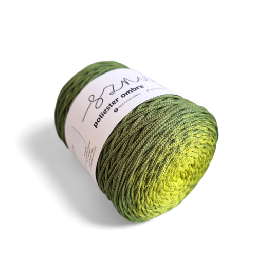 Sznurek poliestrowy OMBRE 3 mm, 300m OM31 limonka/zielony