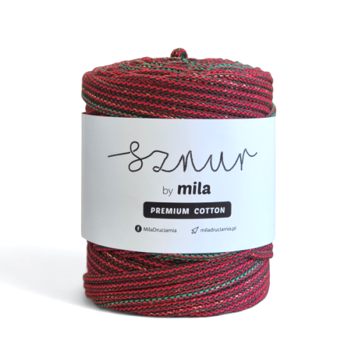 Sznurek 5 mm PREMIUM COTTON GLITTER, 100m PCG129