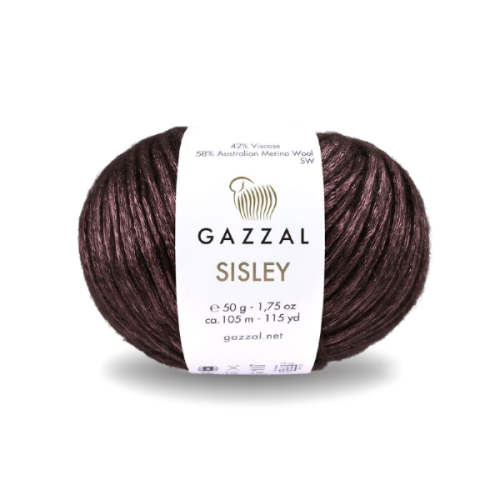 Włóczka Gazzal Sisley 5714 czekoladowy