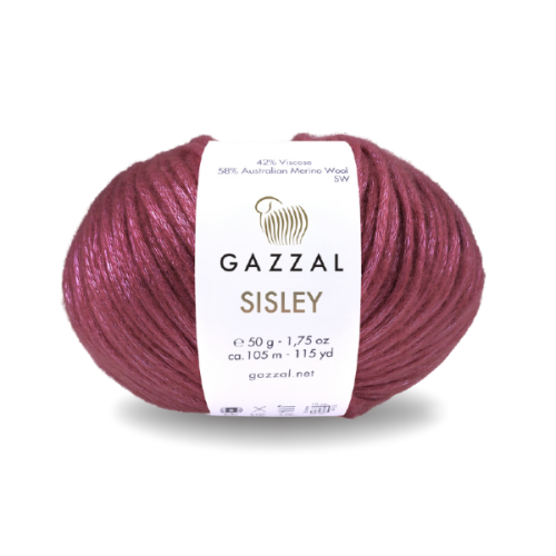 Włóczka Gazzal Sisley 5729 malinowy