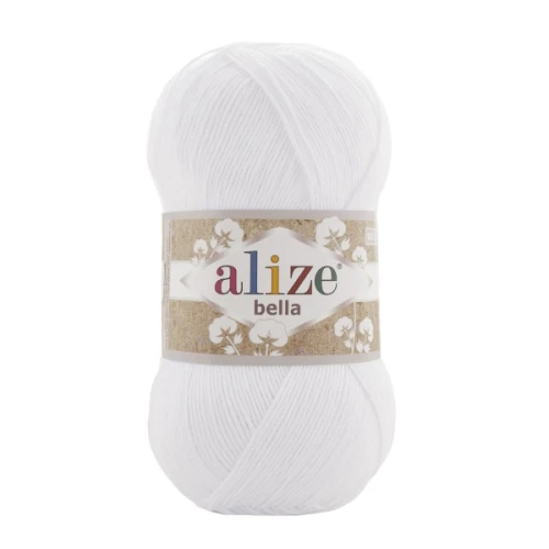 Włóczka Alize Bella 100, 55 biały