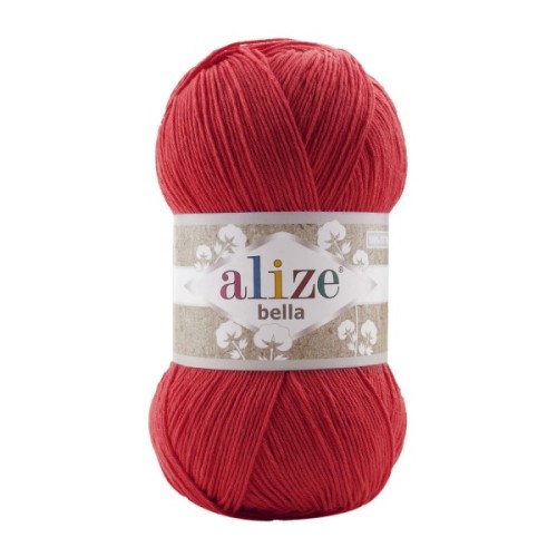 Włóczka Alize Bella 100, 56 czerwony